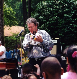 Magician Chaz Misenheimer performs a festival Magic Show